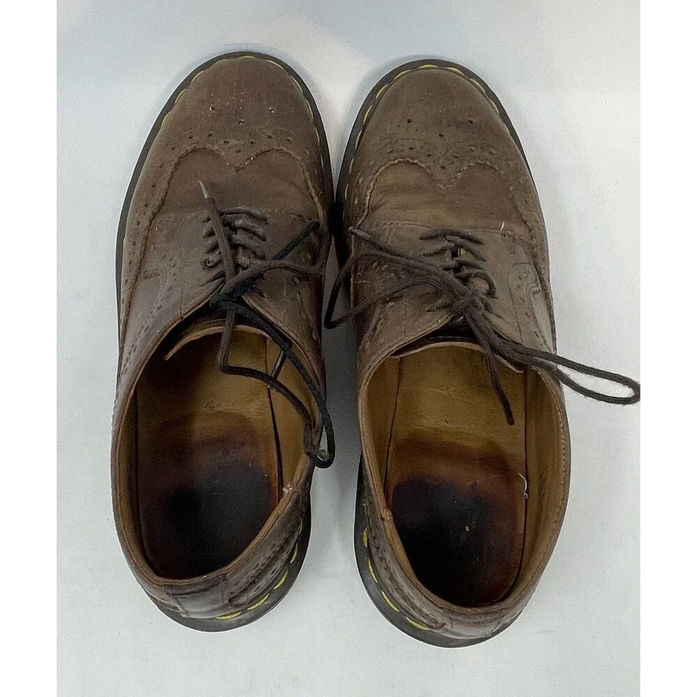 Dr Martens Brown Leather Wingtip 3989 Oxford Brogue Shoes Mens Sz 6 Women’s Sz 7
